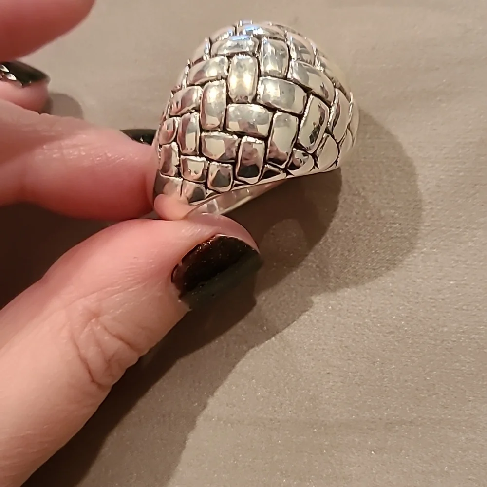 Sterling silver dome weave ring - Picture 6 of 7